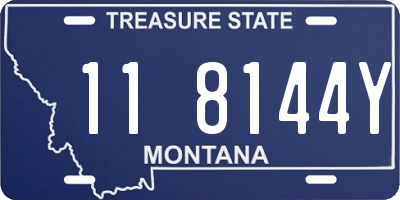 MT license plate 118144Y
