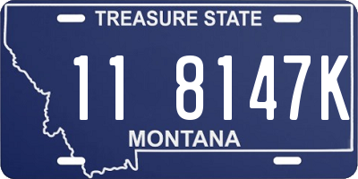 MT license plate 118147K