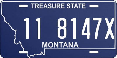 MT license plate 118147X