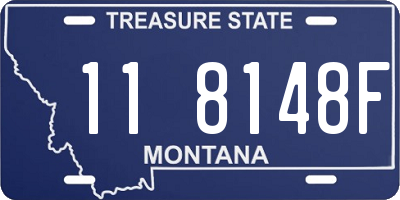 MT license plate 118148F