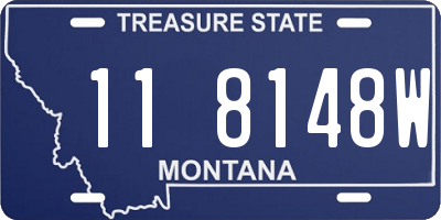 MT license plate 118148W