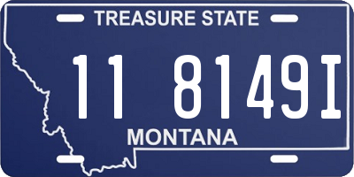 MT license plate 118149I