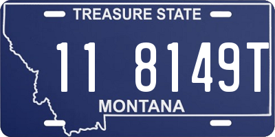 MT license plate 118149T