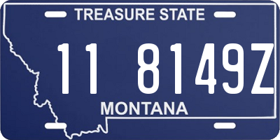MT license plate 118149Z