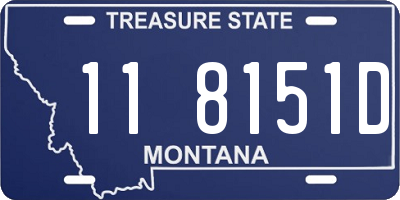 MT license plate 118151D