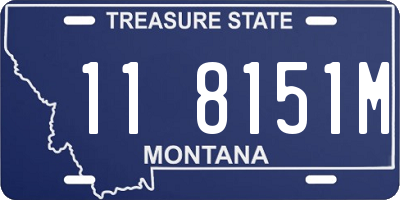 MT license plate 118151M