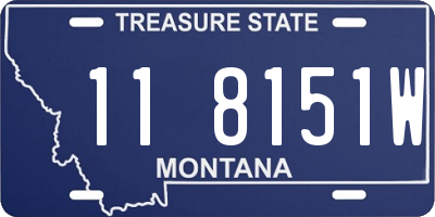 MT license plate 118151W