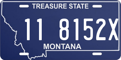 MT license plate 118152X
