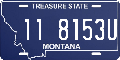 MT license plate 118153U