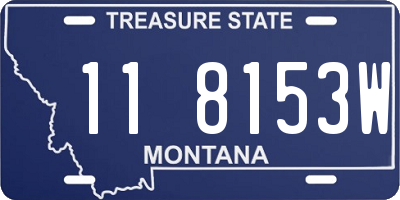 MT license plate 118153W