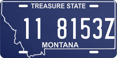 MT license plate 118153Z