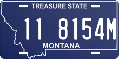 MT license plate 118154M