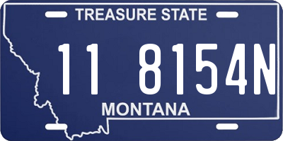 MT license plate 118154N