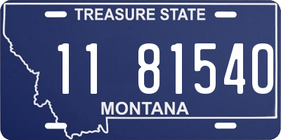 MT license plate 118154O