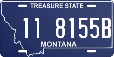 MT license plate 118155B