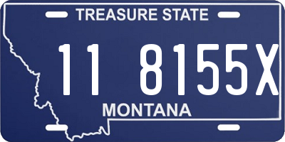 MT license plate 118155X