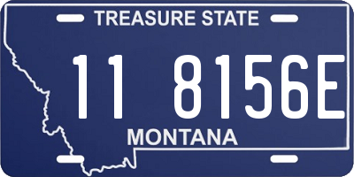 MT license plate 118156E