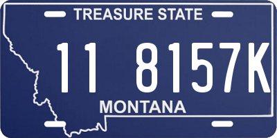 MT license plate 118157K