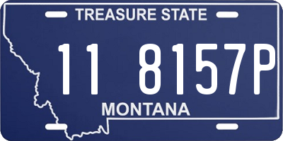 MT license plate 118157P