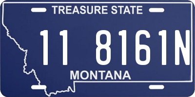 MT license plate 118161N