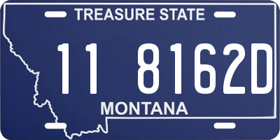 MT license plate 118162D
