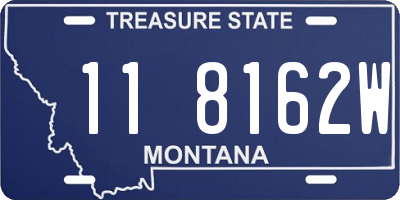 MT license plate 118162W