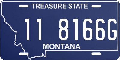 MT license plate 118166G