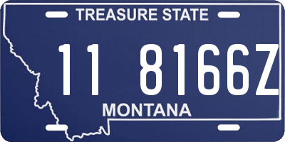 MT license plate 118166Z