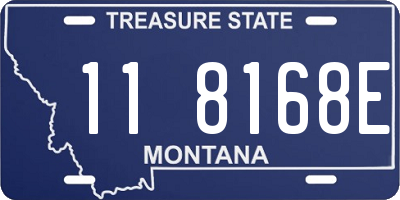 MT license plate 118168E