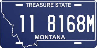 MT license plate 118168M