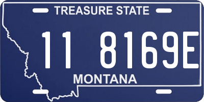 MT license plate 118169E