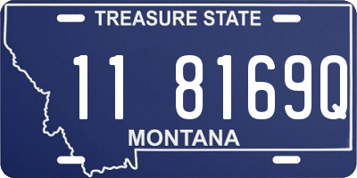 MT license plate 118169Q