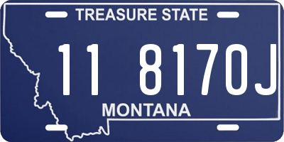 MT license plate 118170J