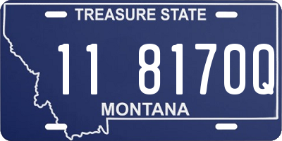 MT license plate 118170Q