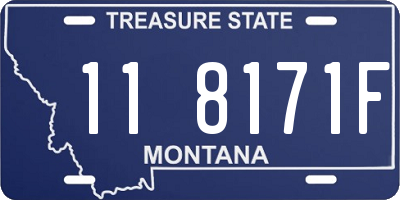 MT license plate 118171F