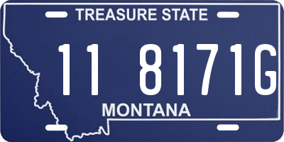 MT license plate 118171G