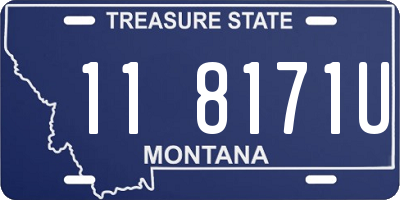 MT license plate 118171U