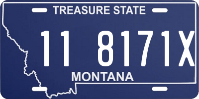 MT license plate 118171X