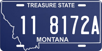 MT license plate 118172A