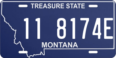 MT license plate 118174E