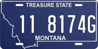 MT license plate 118174G