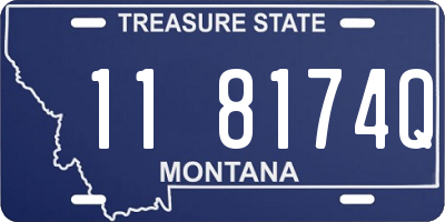 MT license plate 118174Q
