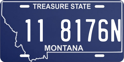 MT license plate 118176N