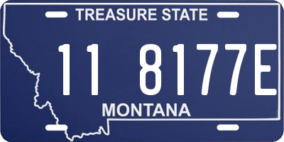 MT license plate 118177E