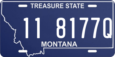MT license plate 118177Q