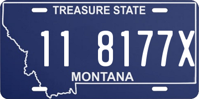 MT license plate 118177X