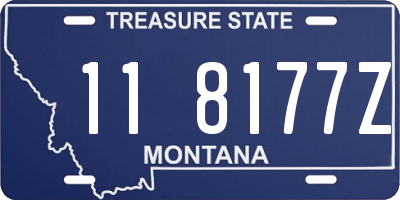 MT license plate 118177Z