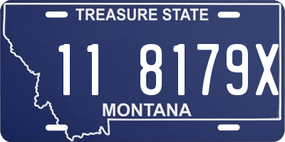 MT license plate 118179X