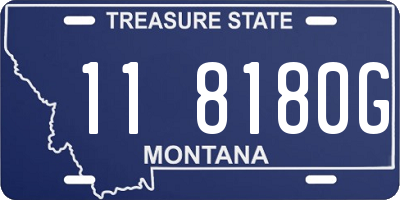 MT license plate 118180G