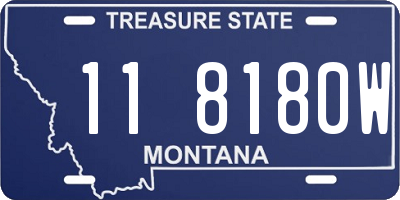 MT license plate 118180W